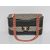 Stripe fabric medium flap bag