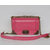 Pink cow hide leather flap bag