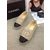 Chanel Calfskin leather rivet double C logo casual flats