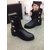 Original calfskin leather double C turn lock logo short boots