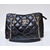 Black Quilting Lamb Skin Leather Chain Shoulder Bag