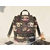 Flower pattern fabric backpack