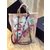 Large Graffiti Painted Canvas Tote Bag