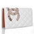 Snake Skin Leather Double C Logo White Lambskin Leather Wallet