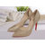 Christian Louboutin Metallic gold color leather point head pump