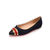 Dark blue suede leather rivet pointed head flat