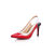 Christian Louboutin Red patent leather pointed head slingback pump