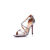 Silver leather tie pump sandal