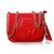 Red soft patent leather Soho Chain Shoulder Bag