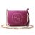 Purple soft patent leather Soho Chain Shoulder Bag