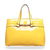 Gucci Yellow Real Pattern Leather Handle Bag