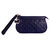 Gucci Blue GG Embossed Leather Clutch with Woven Wristlet