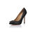 Black satin pump