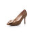 Beige satin point head pump