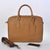 Coffee Saffiano Leather Briefcase