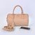 Light Pink Saffiano Leather Column Handle Bag