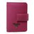 Fuschia Saffiano Leather Card Holder