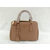 Beige Saffiano Leather Classic Handbag