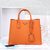 Prada Orange saffiano leather double bag