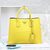 Yellow saffiano leather double bag