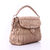 Ruched Nappa Leather Gaufre Pattina Flap Handle Bag