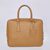 Beige Saffiano Leather Briefcase