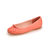 Pink Leather Woven Flat