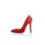 Red Patent Leather Rivets Pump