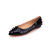 Black Pattern Leather Rivets Pointed Flat