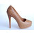 Bottega Veneta Coffee Woven Leather Platform Pump