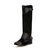 Black Suede & Quilting Black Leather Long Boot