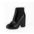 Chanel Black patent leather short boots