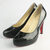 Christian Louboutin Black Patent Leather  Stitching Patterns  Platform Pump