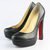 Christian Louboutin Black Lamb Leather Platform Pump