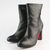 Black Lamb Leather Medium Boot