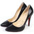 Black snake Pattern Leather Pointed Pump