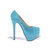 Christian Louboutin Blue Crystal Red Sole Ultra High Platform Pump