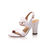 White leather pump sandal