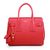 Red leather handle bag