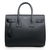 Black leather handle bag